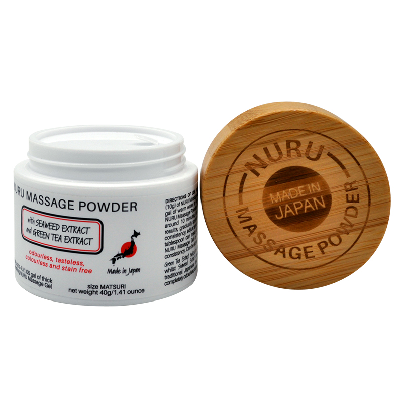 EROTICGEL «Nuru Massage Gel Powder - MATSURI Edition» with Seaweed Extract and Green Tea Extract, japanisches Massagegel-Pulver mit Grünem Tee und Algen-Extrakt, 40g